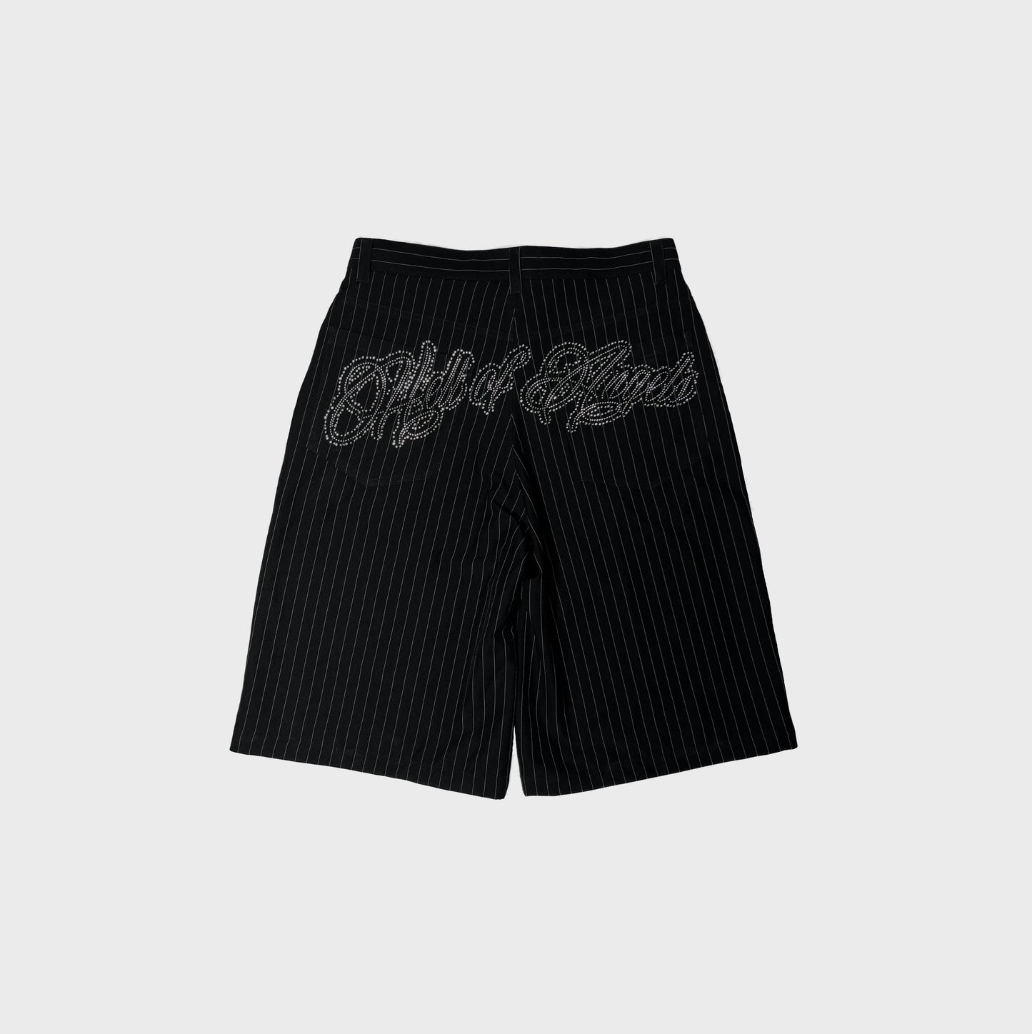 "Hell of Angels" Striped Jorts