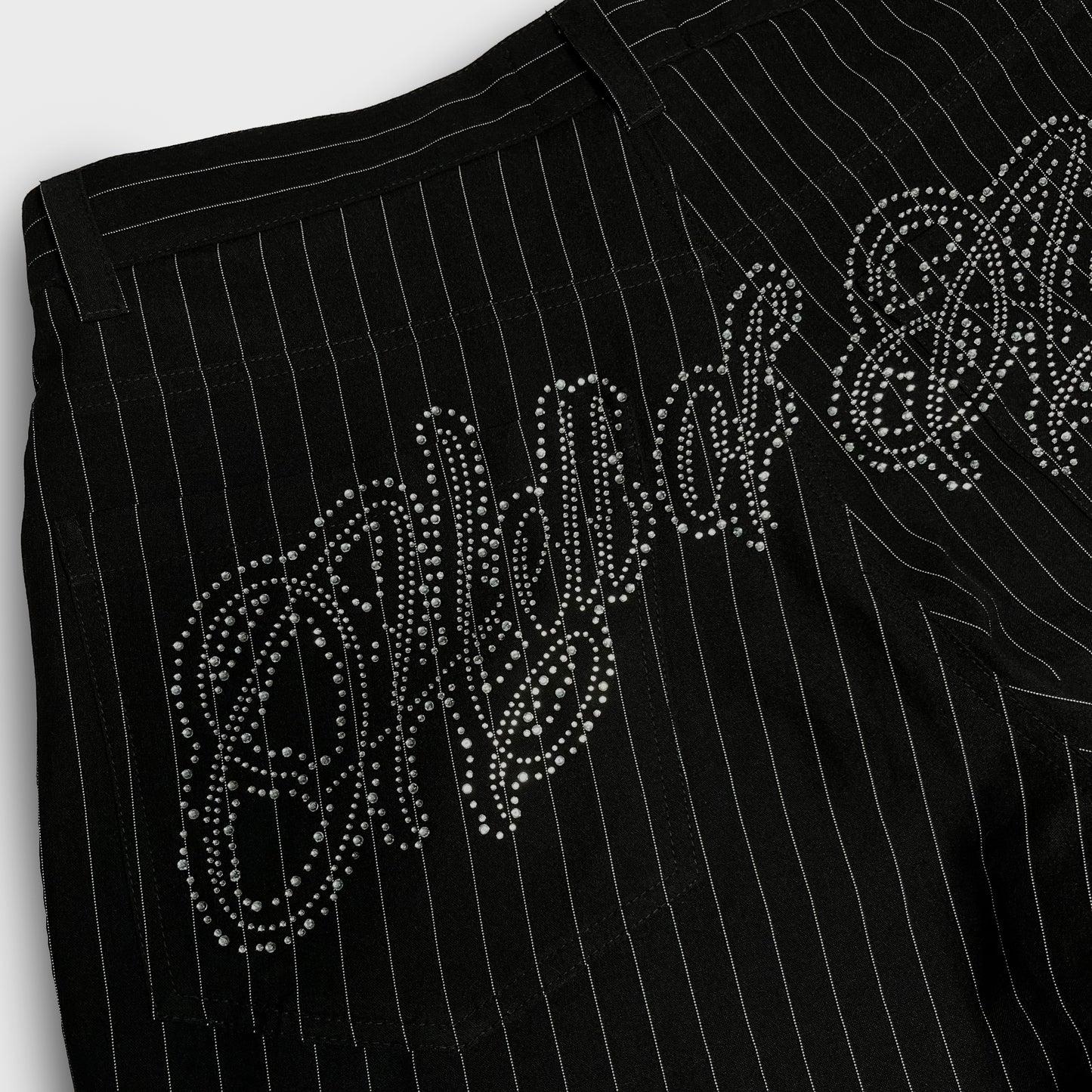 "Hell of Angels" Striped Jorts