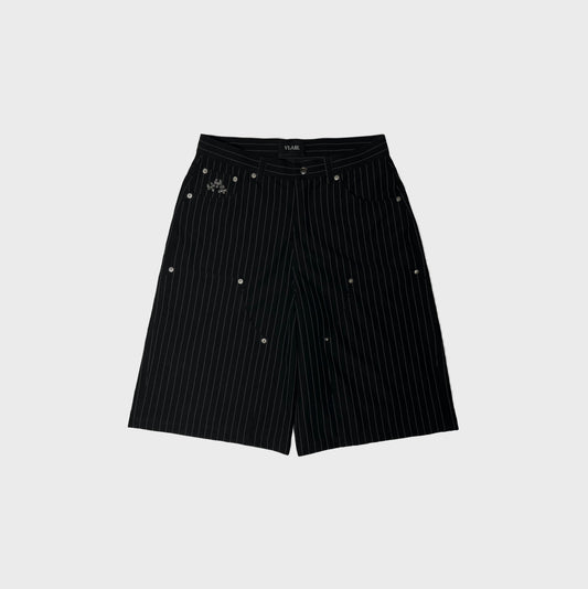 "Hell of Angels" Striped Jorts
