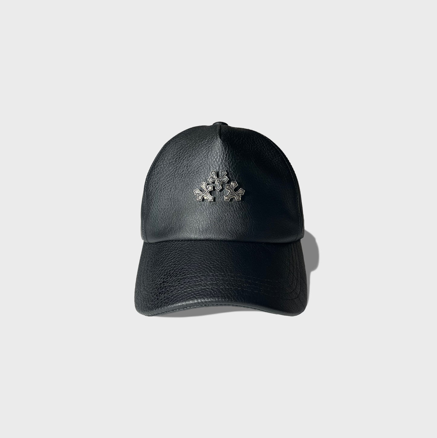 “Chrome Night” – Leather Cap