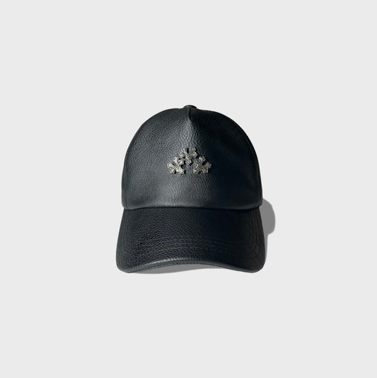 “Chrome Night” – Leather Cap