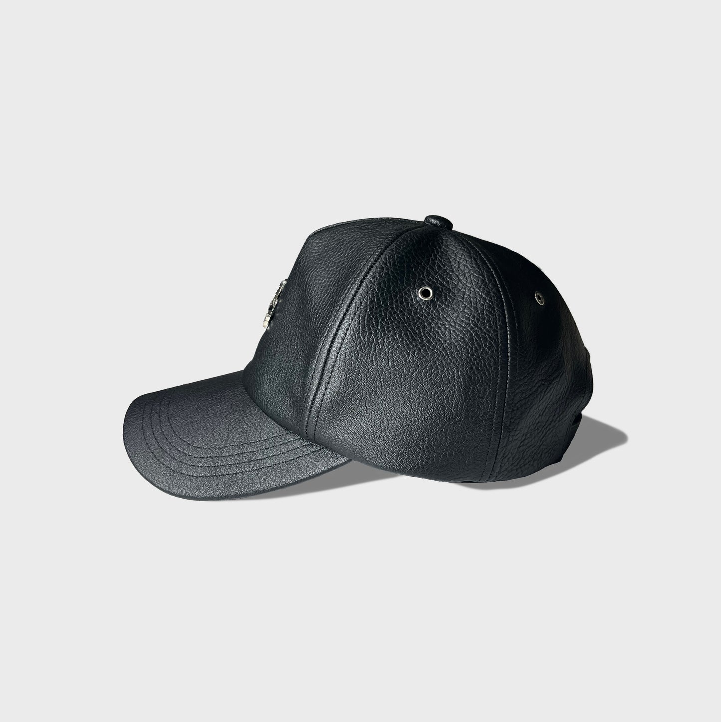 “Chrome Night” – Leather Cap